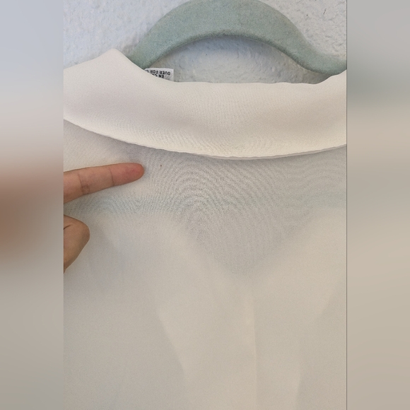 90's Express Triangle Collar Button Up Blouse - Picture 6 of 11